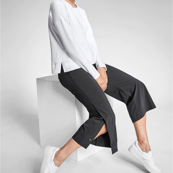Athleta Tribeca Crop Snap Pant Black SIZE 2 Style 281969 - Picture 2 of 12